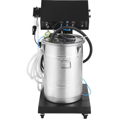 VEVOR Powder Coating System, 40 W 100KV Electrostatic Output Powder Coating Kit with 50L Powder Hopper, 450g Per Minute Powder Coating Machine with Spray Gun and Trolley Base, for Indoor and Outdoor 