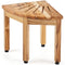 VEVOR Corner Teak Shower Bench, 12.4