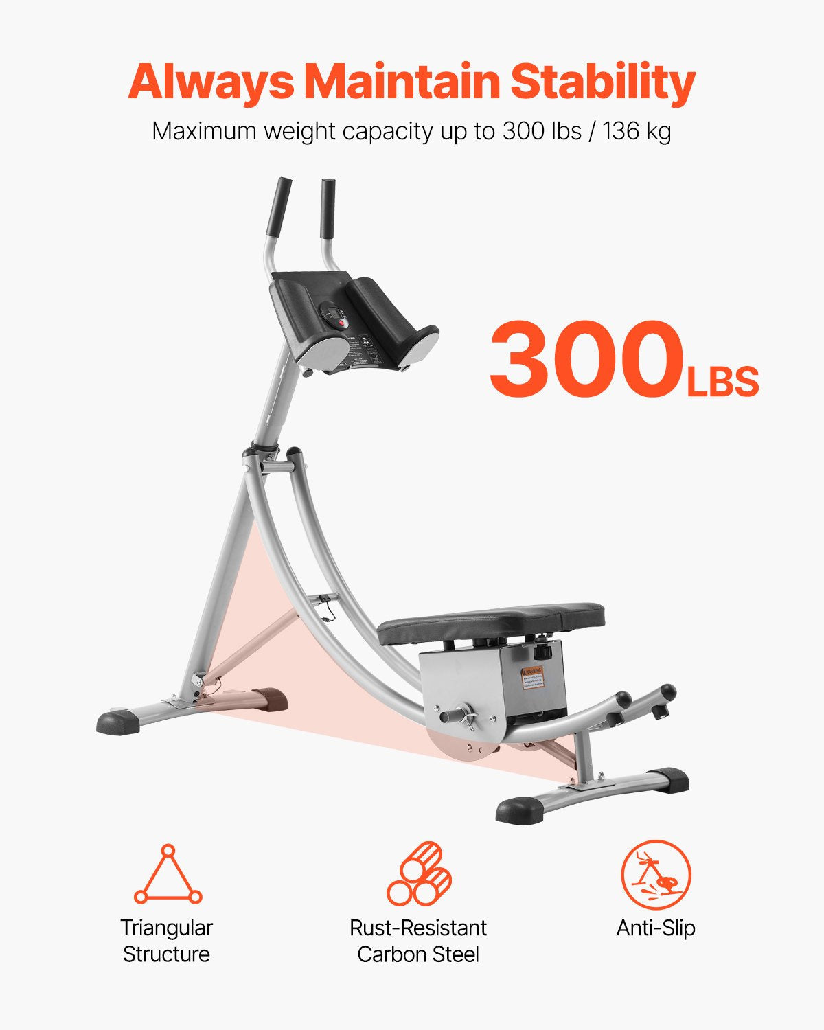 VEVOR AB Workout Machine Equipment Home Gym Core Abdominal Trainers Adjustable 