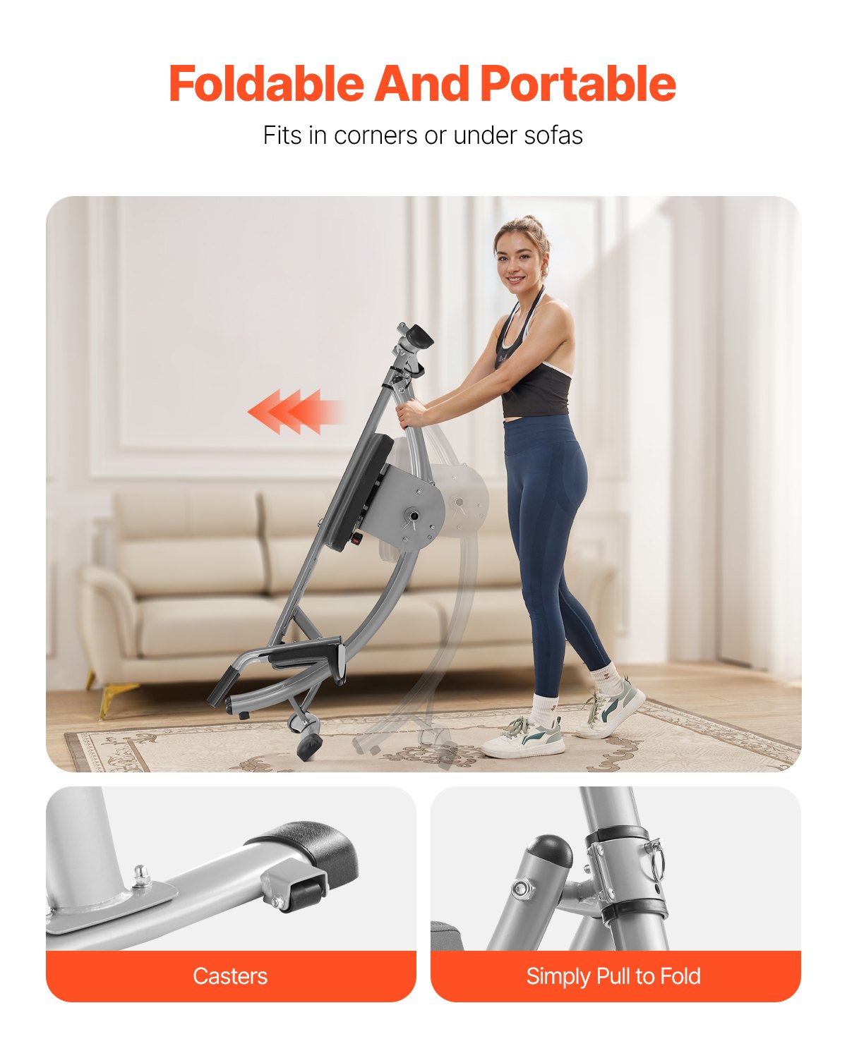 VEVOR AB Workout Machine Equipment Home Gym Core Abdominal Trainers Adjustable 