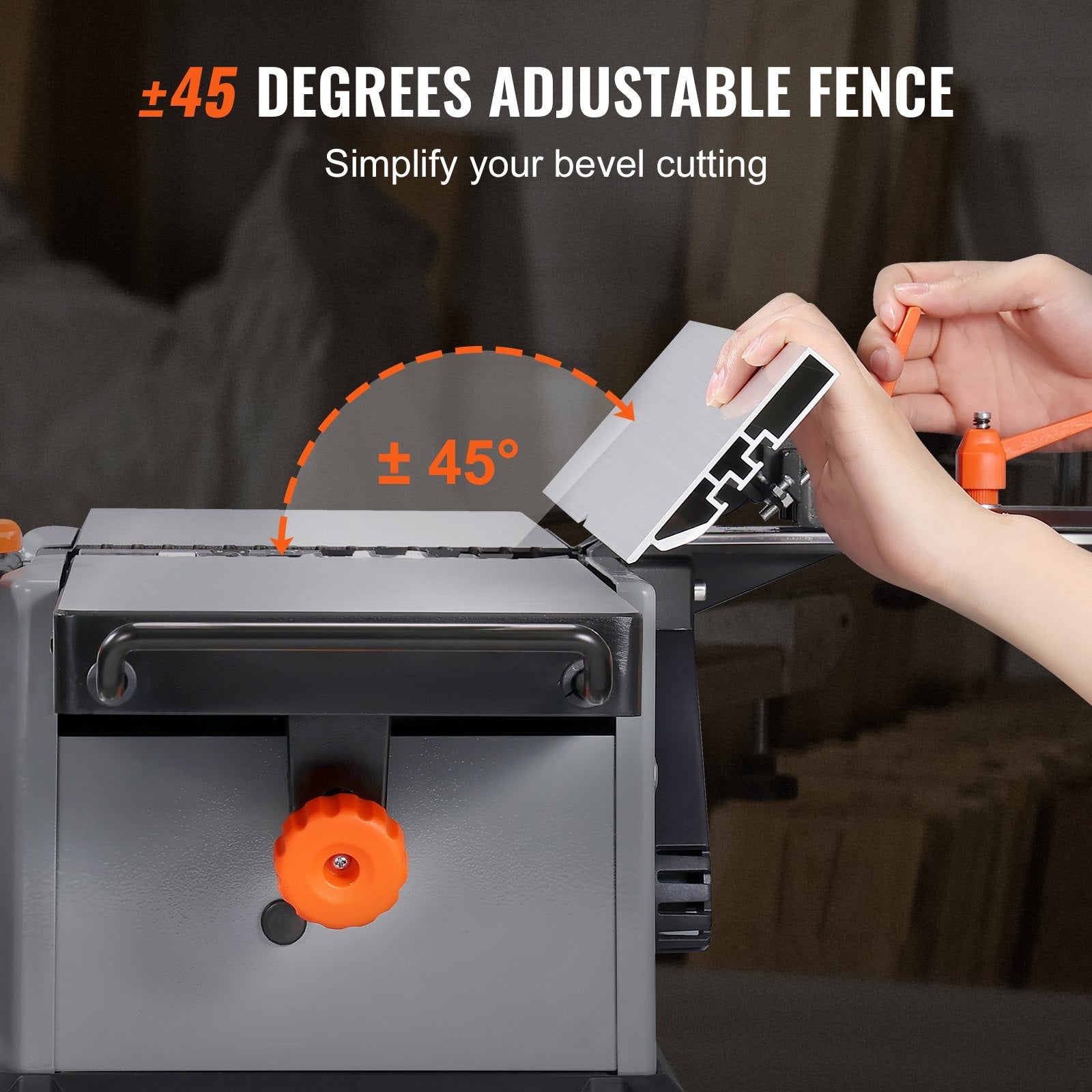 VEVOR Spiral Benchtop Jointer, 8-Inch, 2HP 10000 RPM Bench Top Wood Jointer, 18-Blade Spiral Cutterhead with Extendable Arm up to 6.5'' and 8x42.3'' Worktable 0-1/8'' Adjustable Depth, for Woodworking 