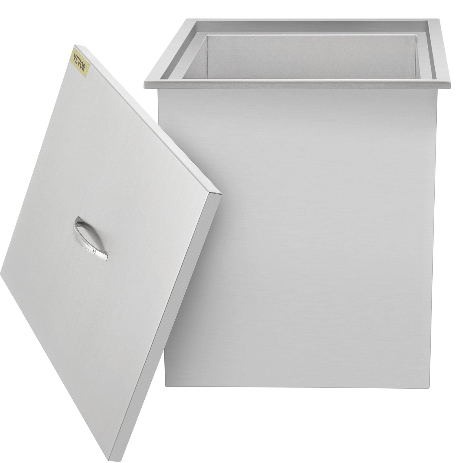 21"x16.8" Bbq Island Stainless Steel Drop In Ice Chest/cooler W/drain Close 