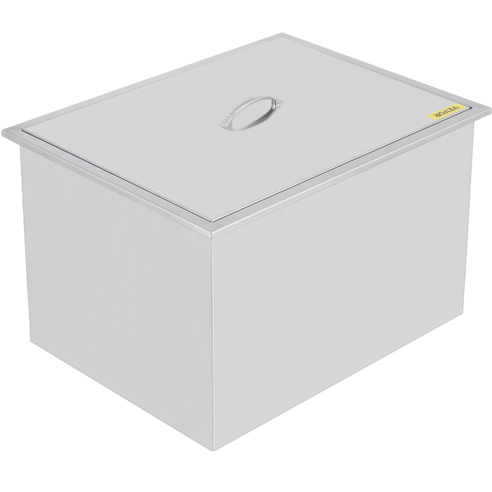 21"x16.8" Bbq Island Stainless Steel Drop In Ice Chest/cooler W/drain Close 