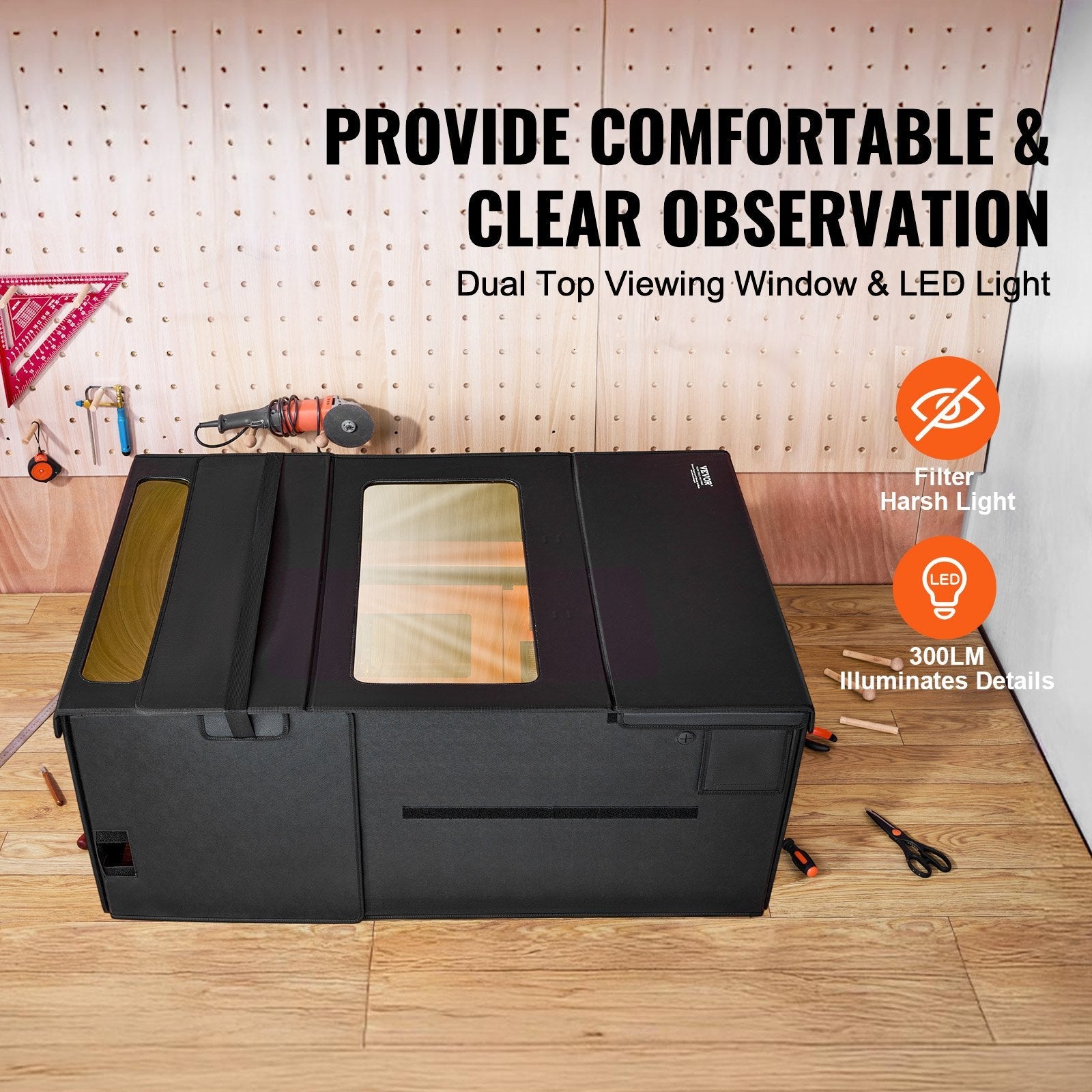 VEVOR Laser Engraver Enclosure 48 x 31.5 x 19.6" Fireproof Protective Cover 