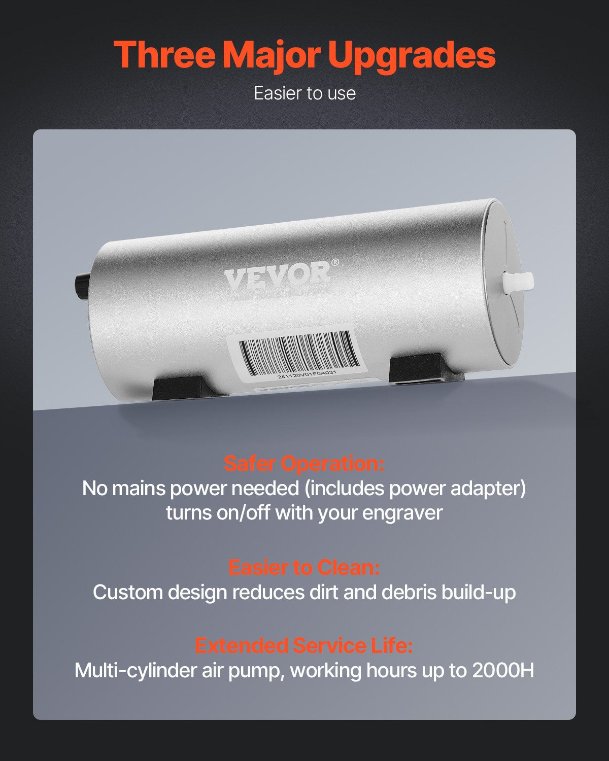 VEVOR Air Assist Adjustable 30 L/min Air Pump for Laser Engraver Cutter ? 20W 