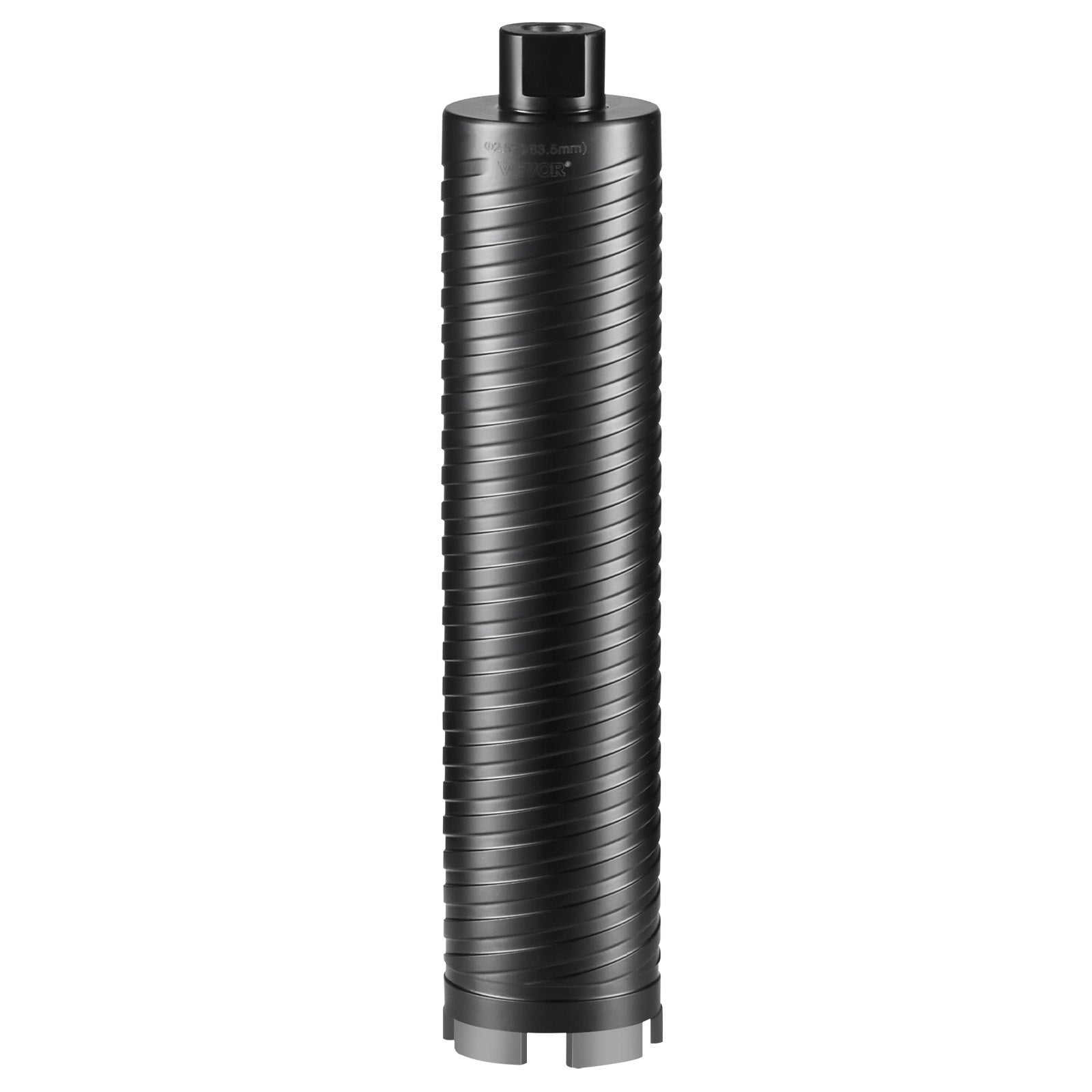 VEVOR Core Drill Bit, 2.5" Wet/Dry Diamond Core Drill Bits for Brick and Block, Concrete Core Drill Bit with Pilot Bit Adapter and Saw Blade, 9.5" Drilling Depth, 5/8"-11 Inner Thread, Laser Welding 