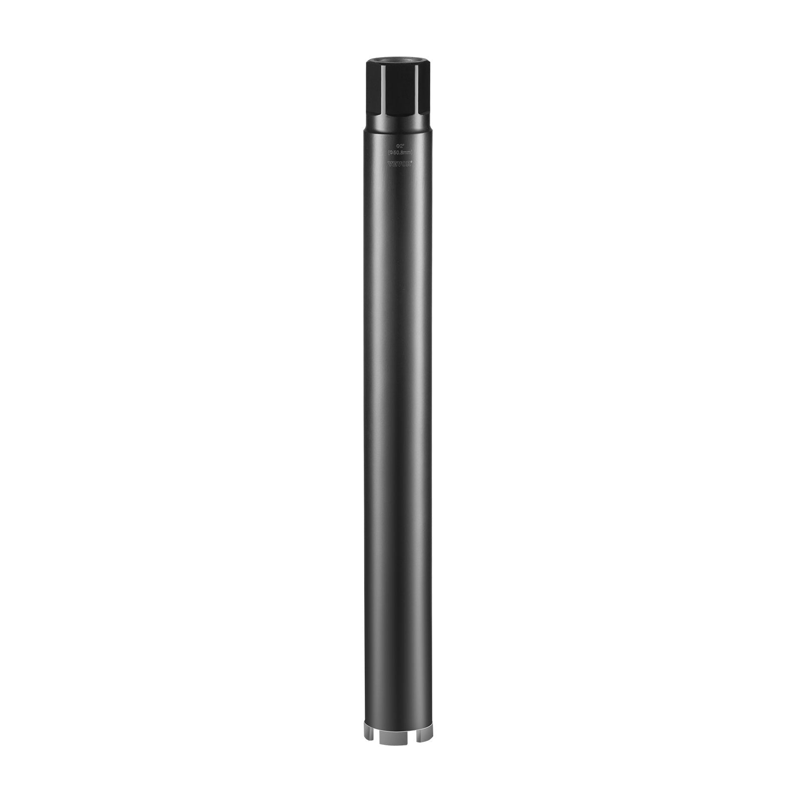 VEVOR Core Drill Bit, 2" Wet Diamond Core Drill Bits, 14" Drilling Depth Concrete Core Drill Bit with Saw Blade, 1-1/4"-7 Inner Thread, Laser Welding, Diamond Wet Coring Bit for Concrete Brick 