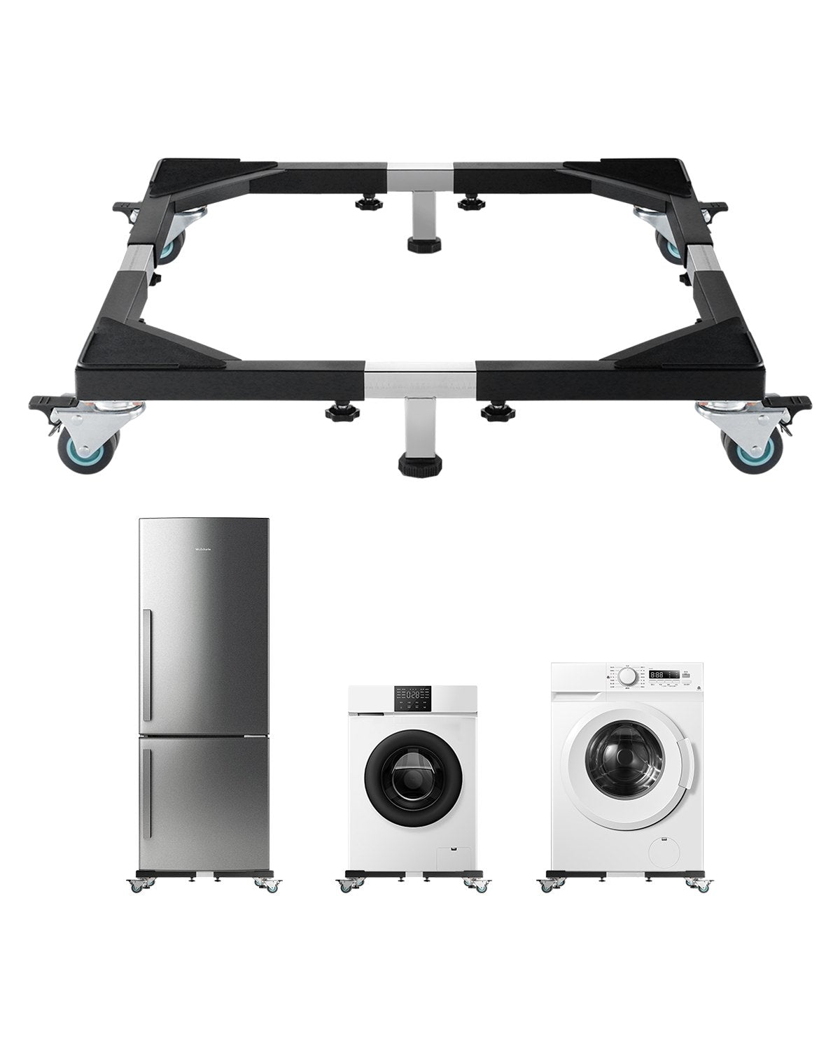 VEVOR Fridge Stand Mobile Base 1200 lbs 23 -36.6 Inch Adjustable Furniture Dolly 