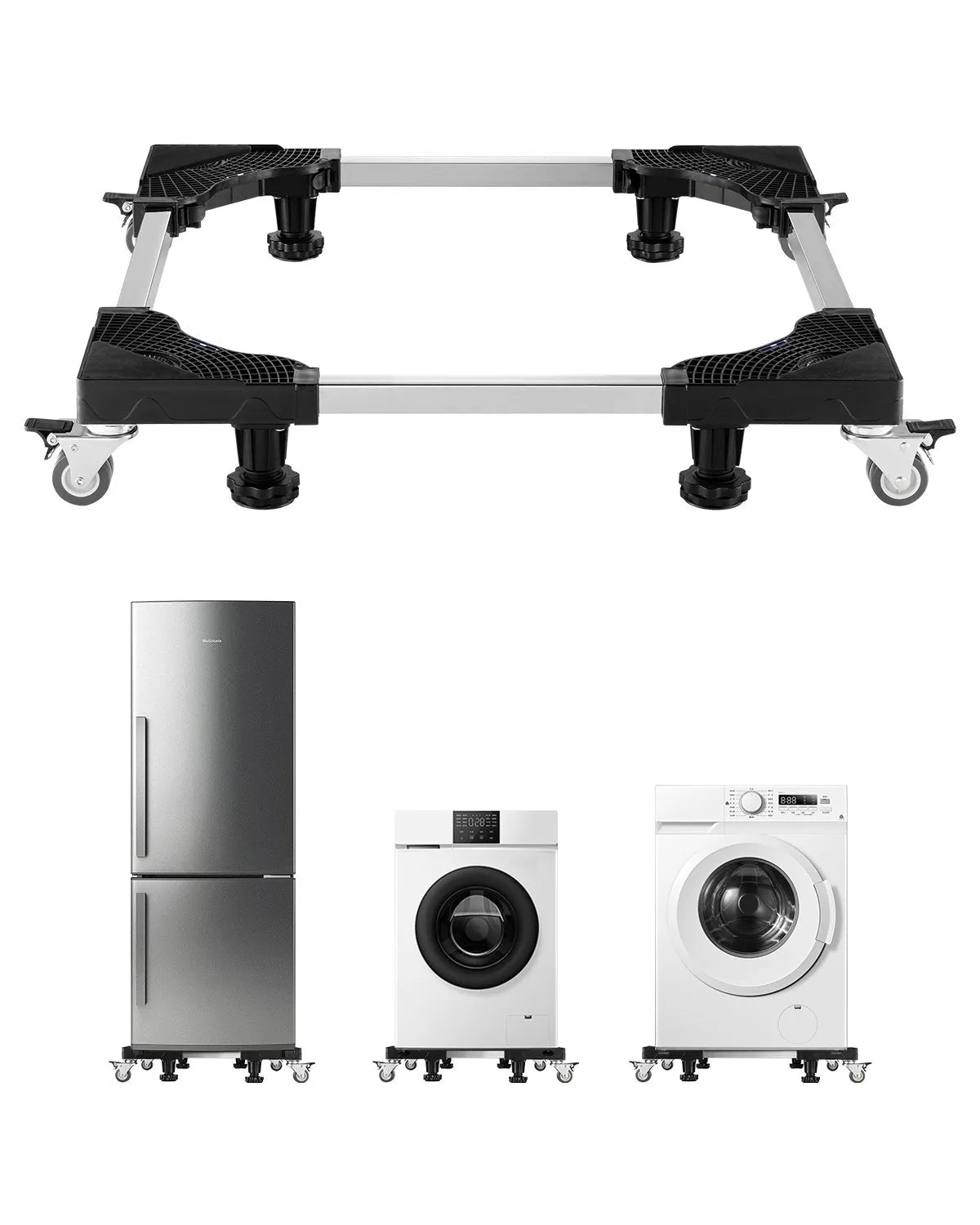 VEVOR Fridge Stand Mobile Base 1100 lb 27.5-35.4 Inch Adjustable Furniture Dolly