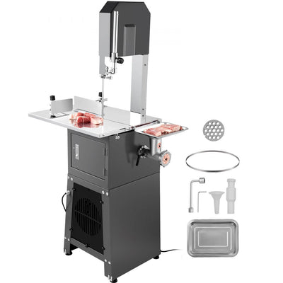 VEVOR 550W Commercial Electric Meat Bandsaw Stainless Steel Bone Sawing Machine 