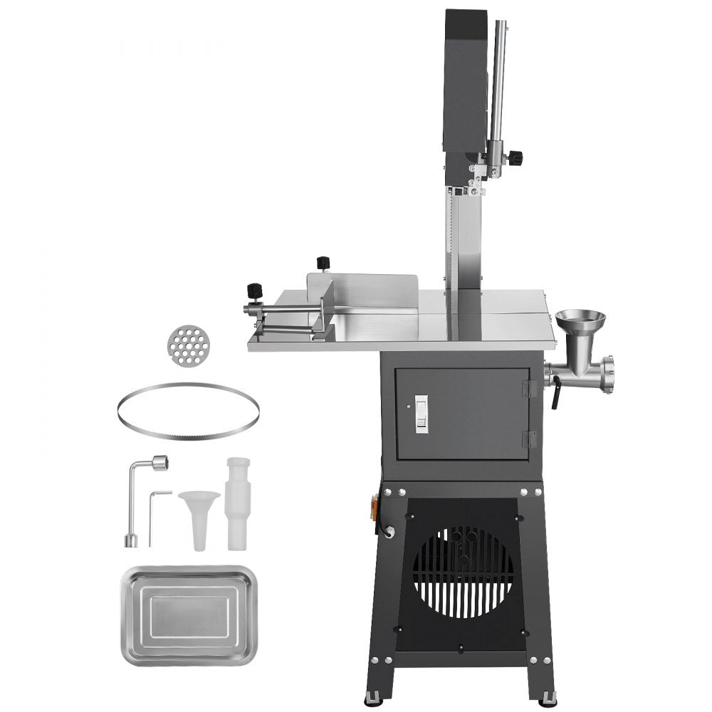 VEVOR 850W Commercial Electric Meat Bandsaw Stainless Steel Bone Sawing Machine 