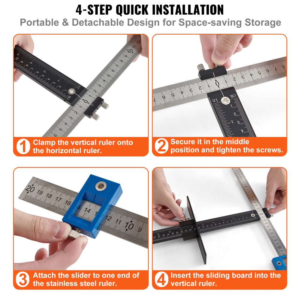 VEVOR Cabinet Hardware Jig Aluminum Alloy and Stainless Steel Cabinet Handle Jig