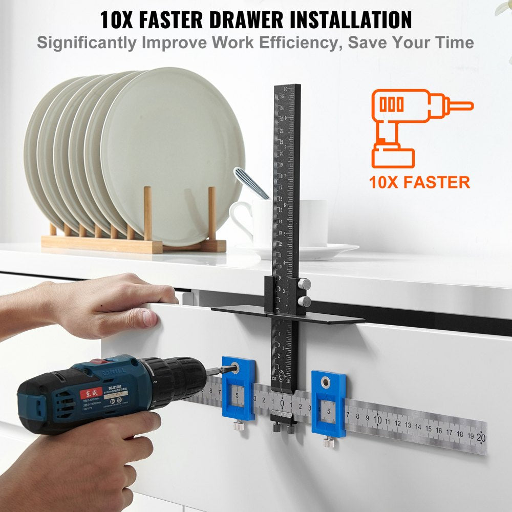 VEVOR Cabinet Hardware Jig Aluminum Alloy and Stainless Steel Cabinet Handle Jig 