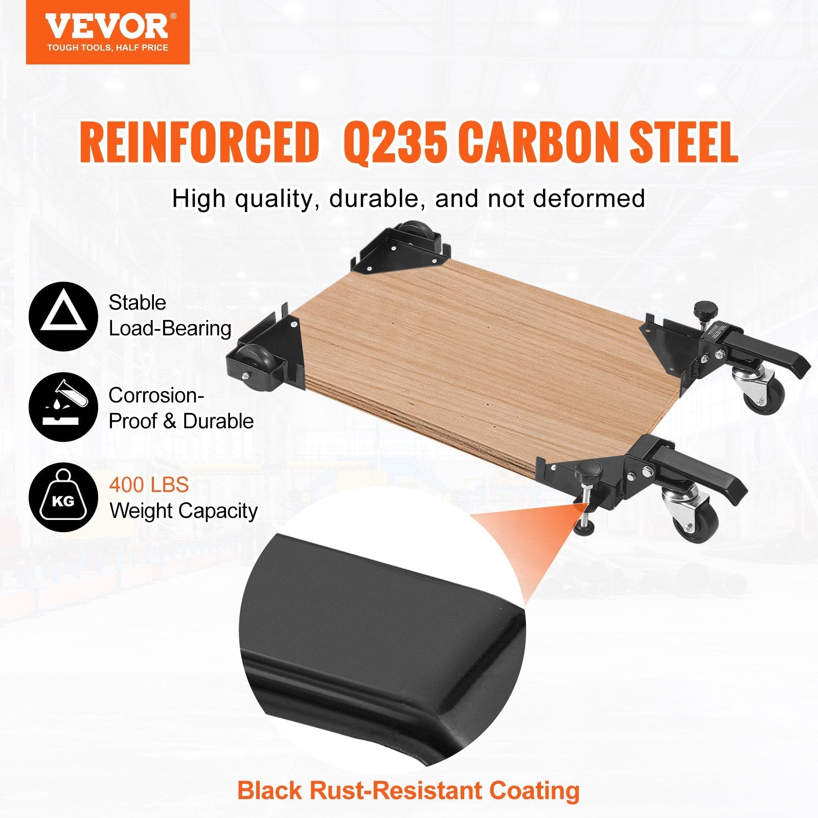 VEVOR Mobile Base Heavy Duty Universal Stand 400 lbs Capacity For Tools Machines 