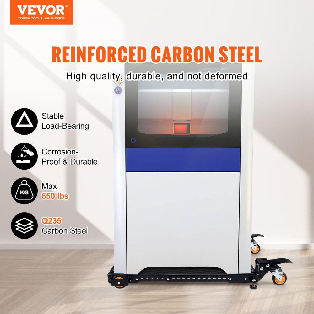 VEVOR Mobile Base Heavy Duty Universal Stand 650 lbs Capacity For Tools Machines 