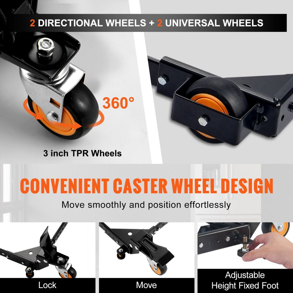 VEVOR Mobile Base Heavy Duty Universal Stand 650 lbs Capacity For Tools Machines 