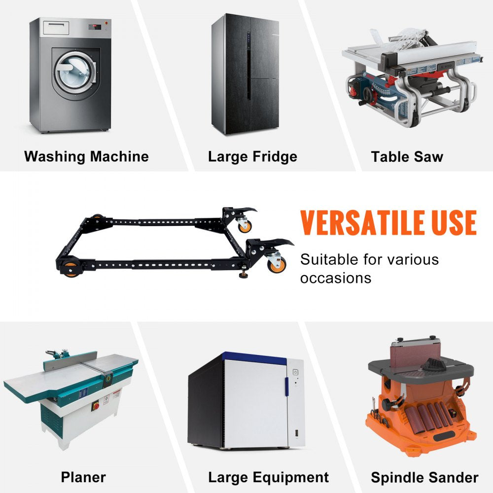 VEVOR Mobile Base Heavy Duty Universal Stand 650 lbs Capacity For Tools Machines 