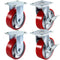 Vevor 4 Pack Swivel Caster Polyurethane 6