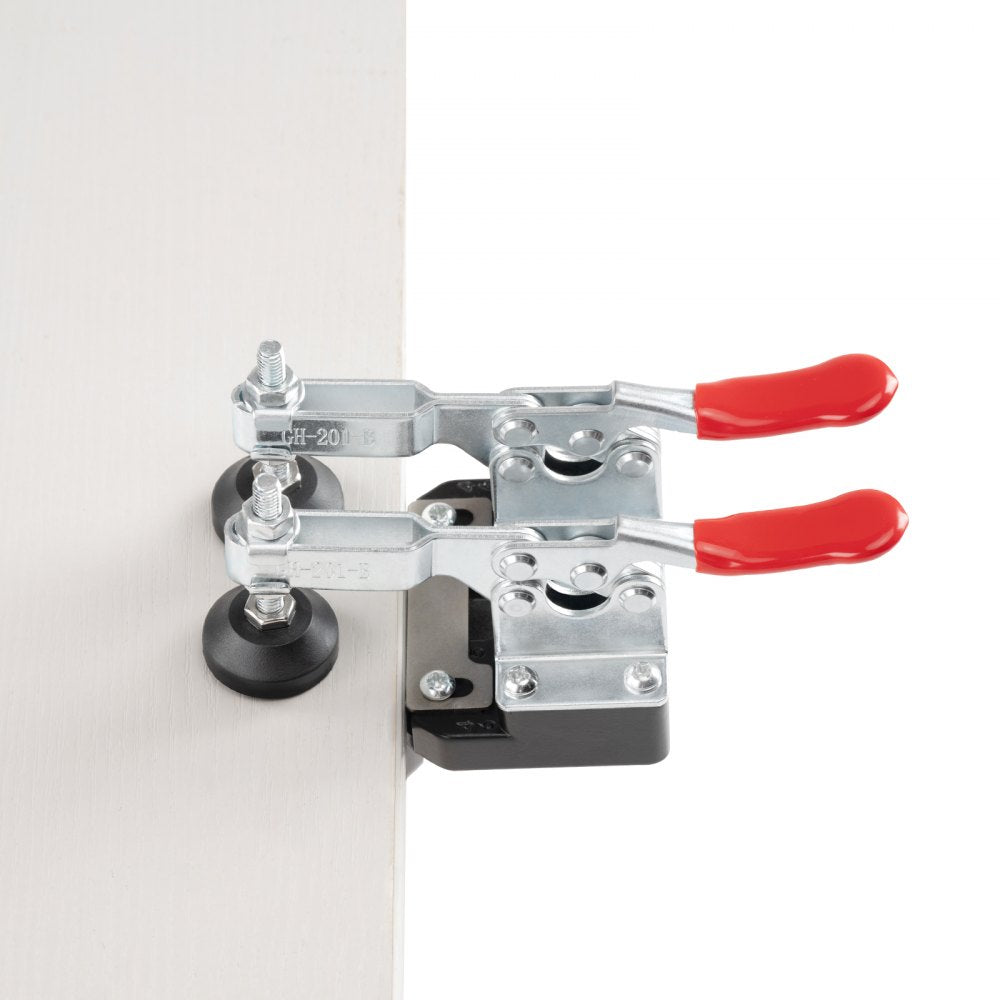 VEVOR 35 mm Concealed Door Hinge Jig, Aluminum Alloy Cabinet Hinge Jig, Accurate Locking Dual Clamp Fixation Hinge Drill Jig with Accessories, Woodworking Tool for Doors Cabinets Hinges Mounting 