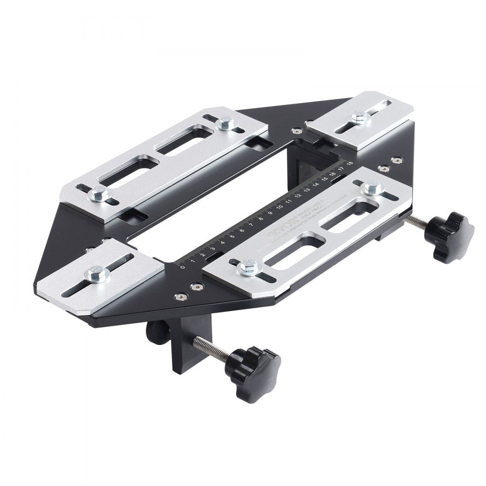 VEVOR Door Hinge Jig, Aluminum Alloy Woodworking Hole Opener, Flexible Wooden Door Hinge Hole Guide, Slotting Locator, Hinge Template Jig for Door Hinge Groove and Door Lock Installation 