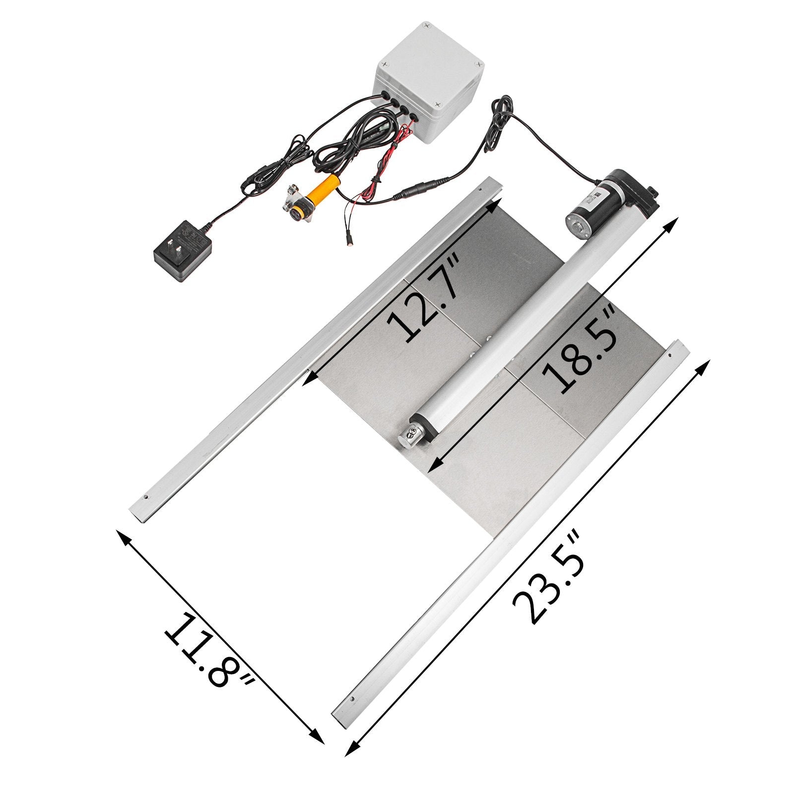 Vevor Automatic Chicken Coop Door Opener Kit Light Sensor 12.6"x11.8" Hen House 