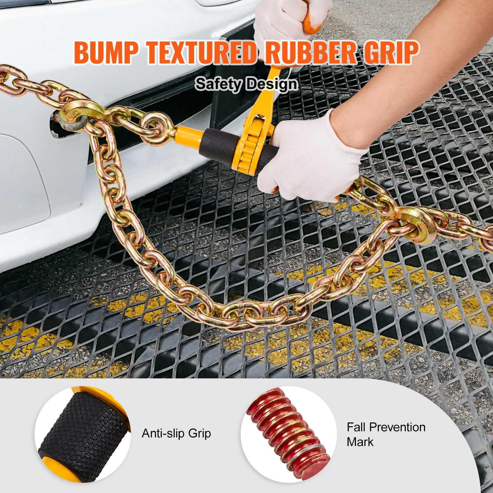 VEVOR Chain Binder Ratchet Load Binder 1/4"-5/16" 2600 lbs for Tie Down 4 Pack 