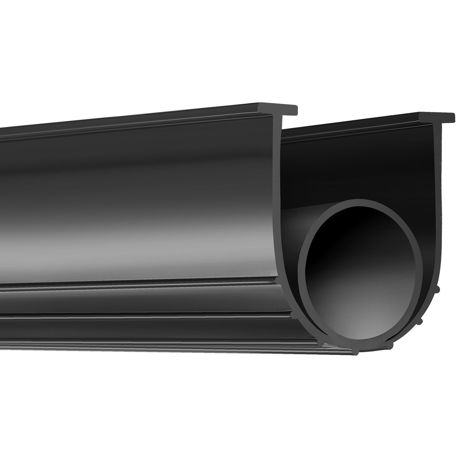 VEVOR Garage Door Seals Bottom Rubber, U Shape +O Ring Combination Garage Door Bottom Weather Seal, 10ft Weatherproofing Garage Door Seal, 5/16 inch T-ends and 3 3/4 inch Width, for Doors, Black 
