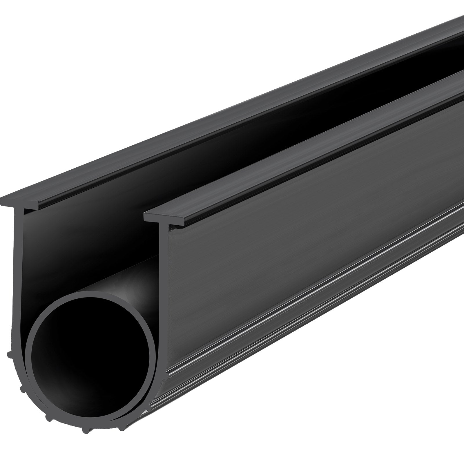 VEVOR Garage Door Seals Bottom Rubber, U Shape +O Ring Combination Garage Door Bottom Weather Seal, 10ft Weatherproofing Garage Door Seal, 5/16 inch T-ends and 3 3/4 inch Width, for Doors, Black 