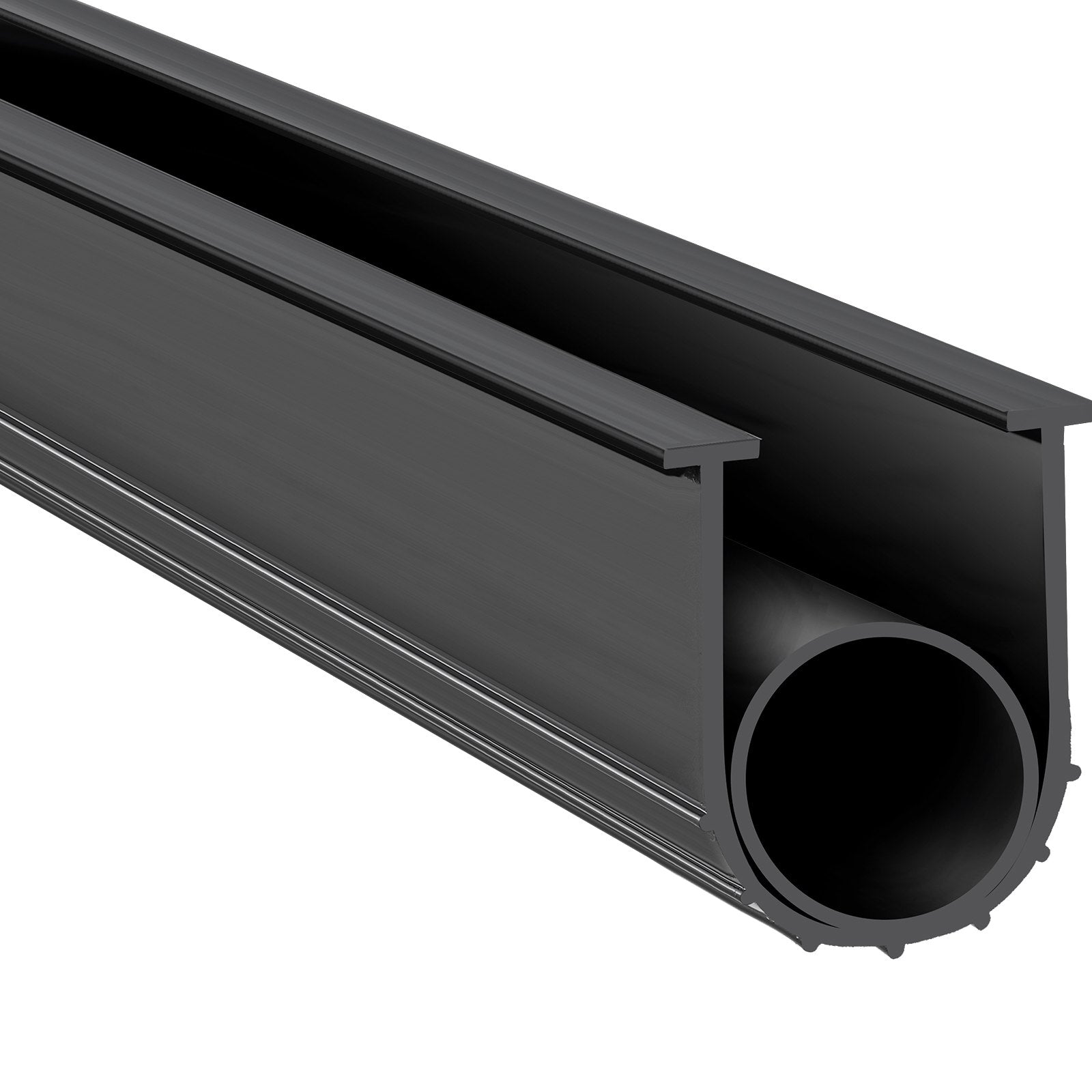 VEVOR Garage Door Seals Bottom Rubber, U Shape +O Ring Combination Garage Door Bottom Weather Seal, 10ft Weatherproofing Garage Door Seal, 5/16 inch T-ends and 3 3/4 inch Width, for Doors, Black 