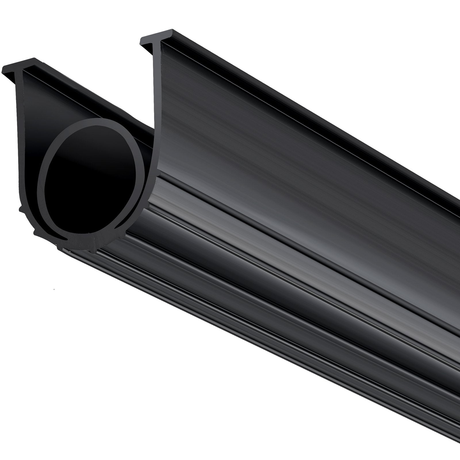VEVOR Garage Door Seals Bottom Rubber, U Shape +O Ring Combination Garage Door Bottom Weather Seal, 10ft Weatherproofing Garage Door Seal, 5/16 inch T-ends and 3 3/4 inch Width, for Doors, Black 