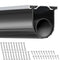 VEVOR Garage Door Seals Bottom Rubber, U Shape +O Ring Garage Door Bottom Weather Seal with Pre-drilled Aluminum Track Retainer Kit, 16ft 5/16 inch T-ends and 3 3/4 inch Width, for Doors, Black