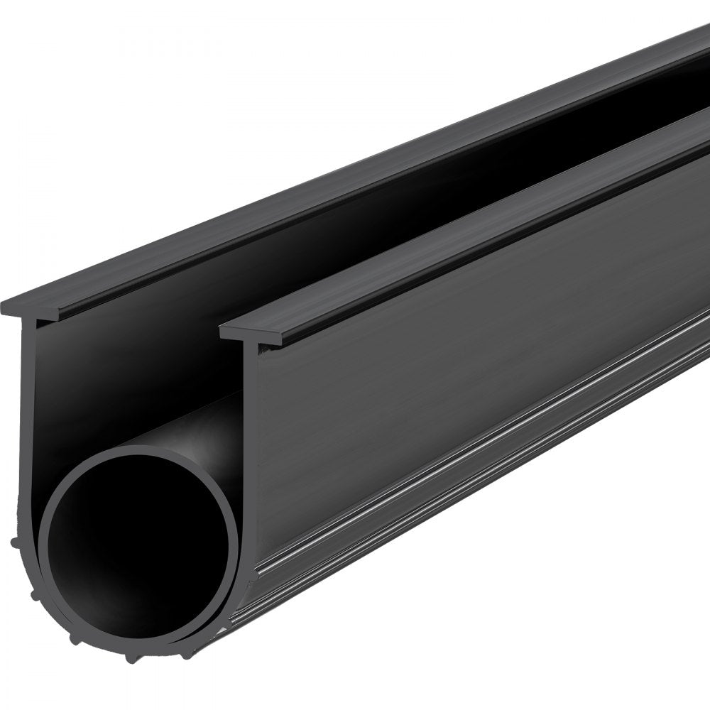 VEVOR Garage Door Seals Bottom Rubber, U Shape +O Ring Combination Garage Door Bottom Weather Seal, 20ft Weatherproofing Garage Door Seal, 5/16 inch T-ends and 3 3/4 inch Width, for Doors, Black 