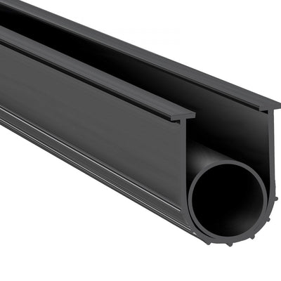 VEVOR Garage Door Seals Bottom Rubber, U Shape +O Ring Combination Garage Door Bottom Weather Seal, 20ft Weatherproofing Garage Door Seal, 5/16 inch T-ends and 3 3/4 inch Width, for Doors, Black 