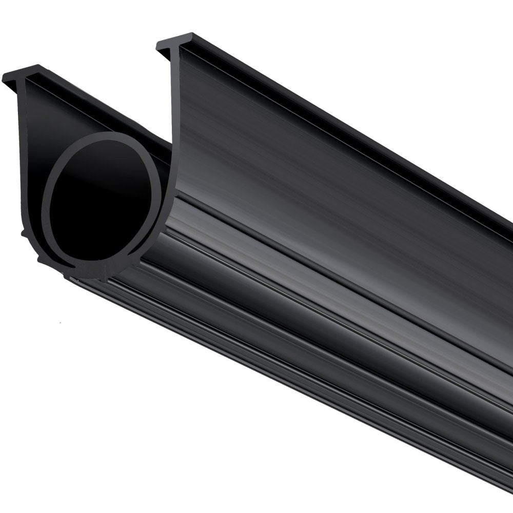 VEVOR Garage Door Seals Bottom Rubber, U Shape +O Ring Combination Garage Door Bottom Weather Seal, 20ft Weatherproofing Garage Door Seal, 5/16 inch T-ends and 3 3/4 inch Width, for Doors, Black 