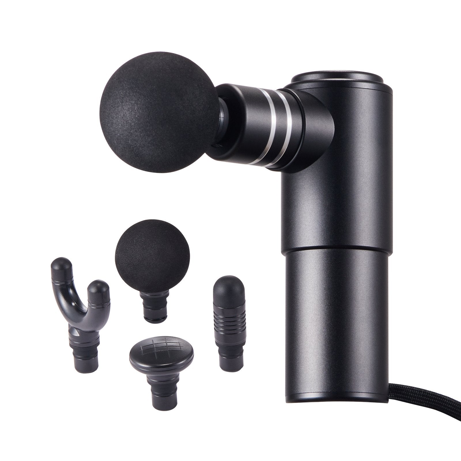 VEVOR Massage Gun Deep Tissue, Percussion Muscle Massager for Athletes - with 4 Speed Levels & 4 Massage Heads, 12V 2500mAh Batteries, Handheld Electric Massage Gun for Pain Relief, Muscle Relaxation 