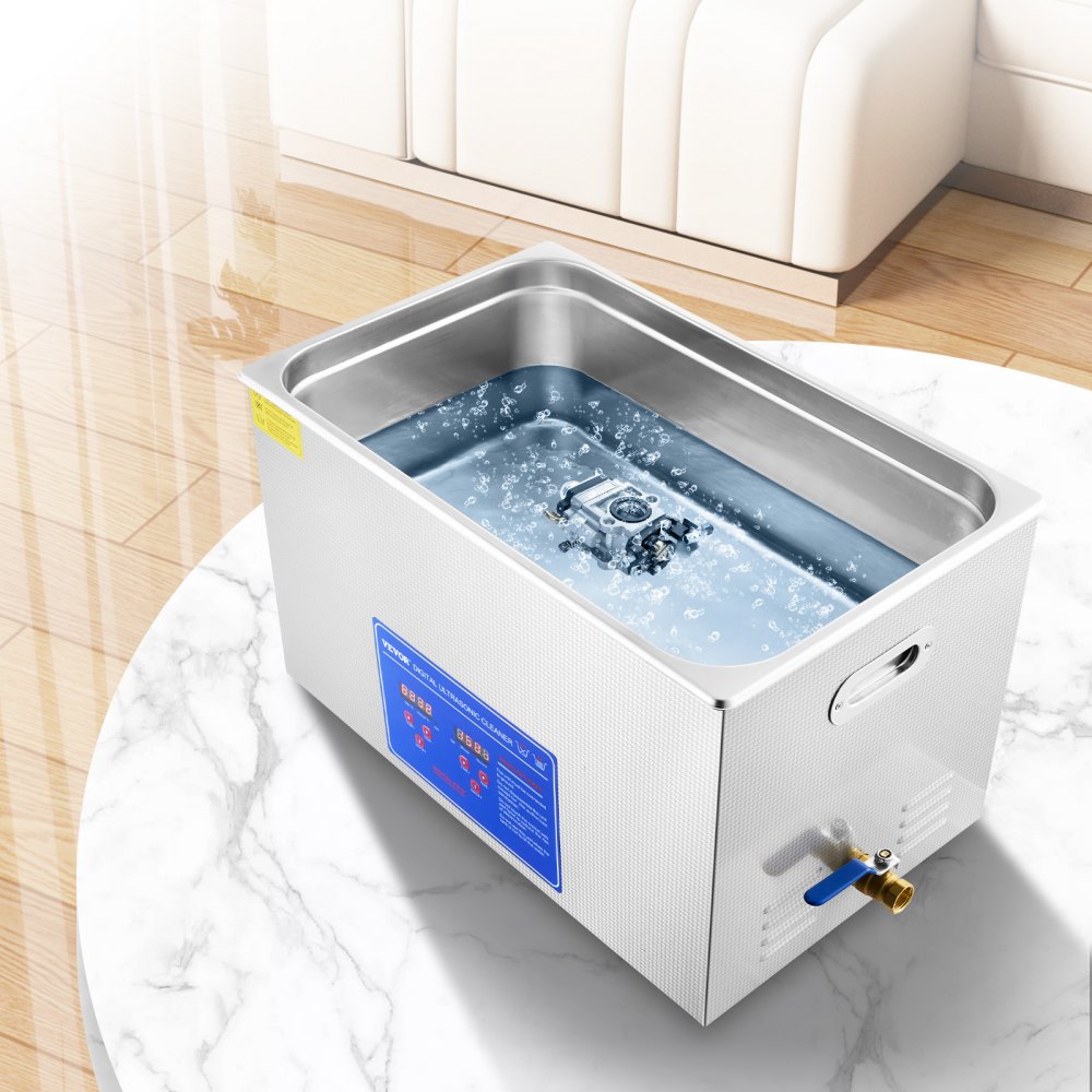VEVOR Professional Ultrasonic Cleaner, 27.2 L Ultrasonic Jewelry Cleaner with Digital Timer & Heater, Stainless Steel Industrial Sonic Cleaner 40kHz for Glasses, Watches, Rings, Small Parts 
