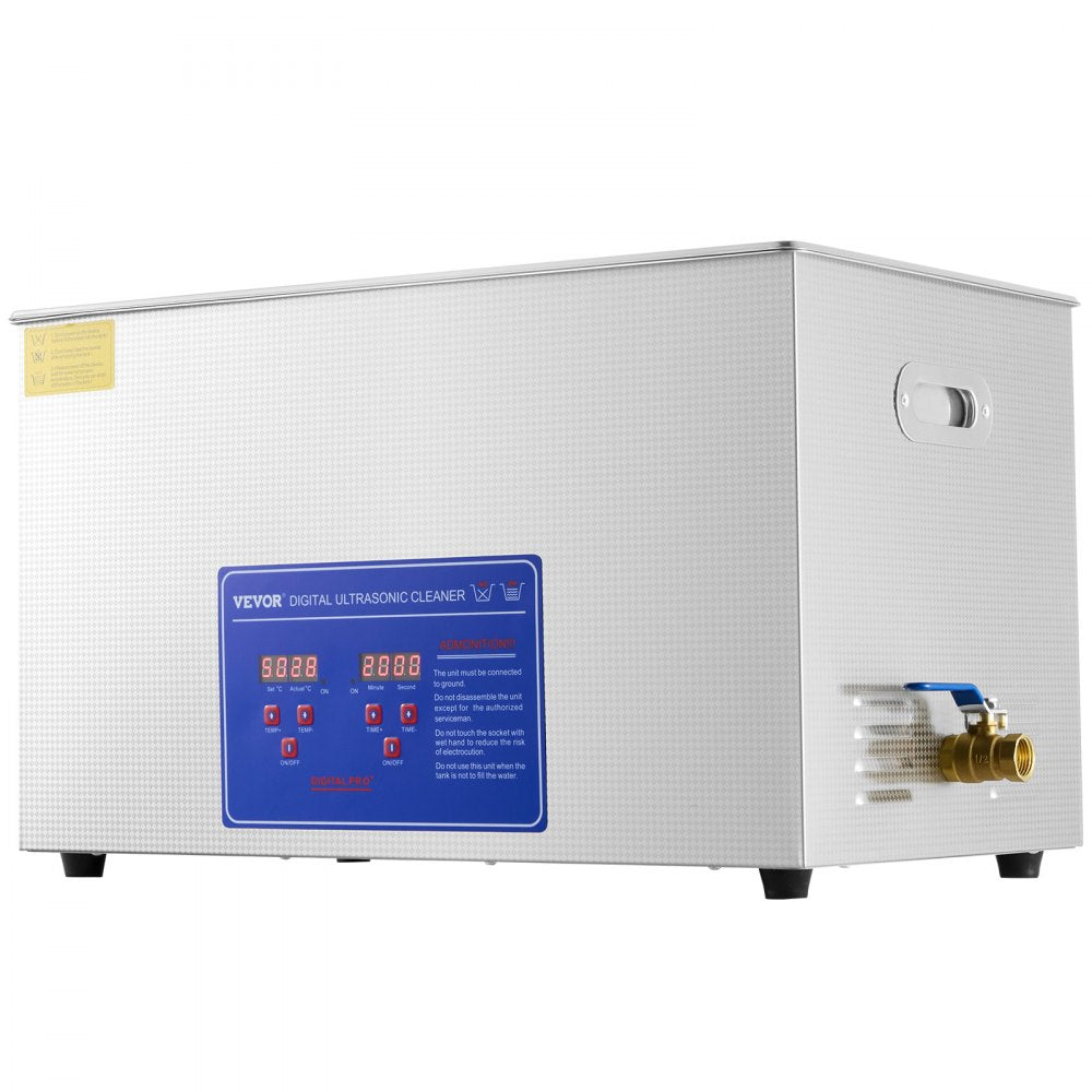 VEVOR Professional Ultrasonic Cleaner, 27.2 L Ultrasonic Jewelry Cleaner with Digital Timer & Heater, Stainless Steel Industrial Sonic Cleaner 40kHz for Glasses, Watches, Rings, Small Parts 