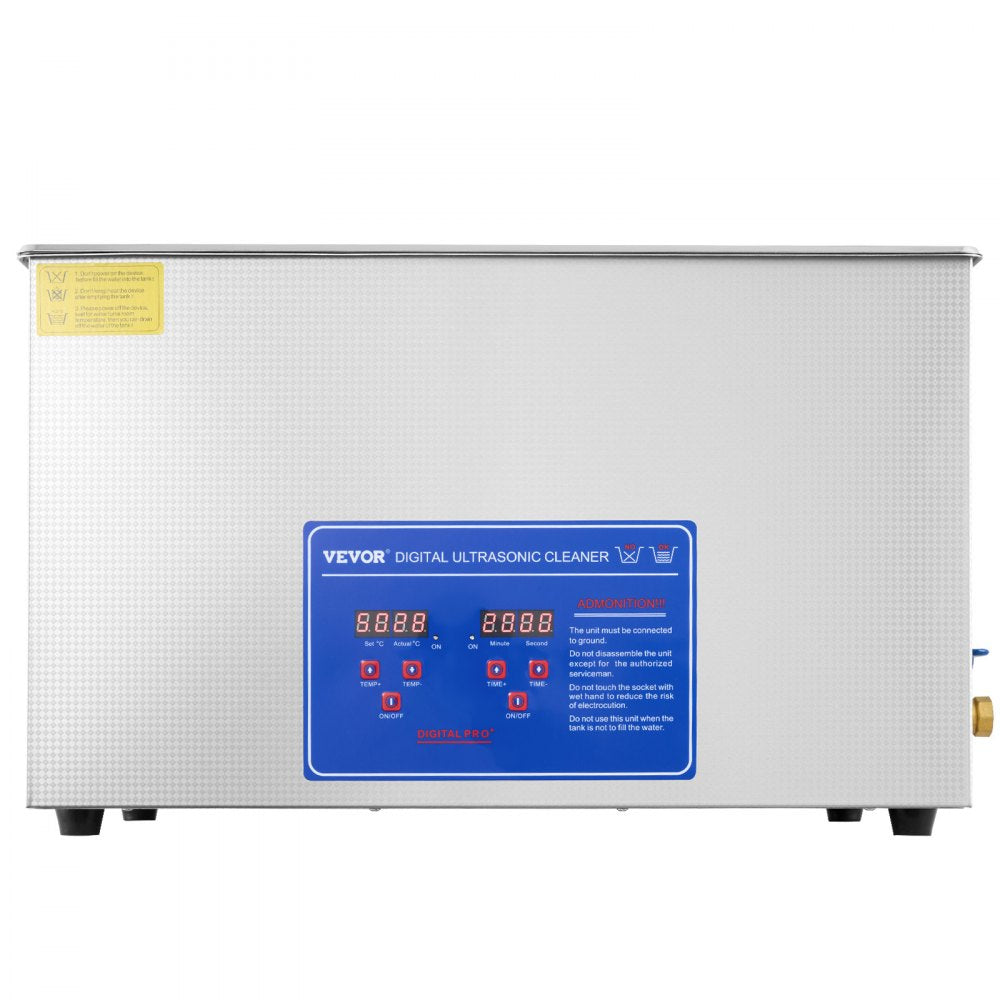 VEVOR Professional Ultrasonic Cleaner, 27.2 L Ultrasonic Jewelry Cleaner with Digital Timer & Heater, Stainless Steel Industrial Sonic Cleaner 40kHz for Glasses, Watches, Rings, Small Parts 