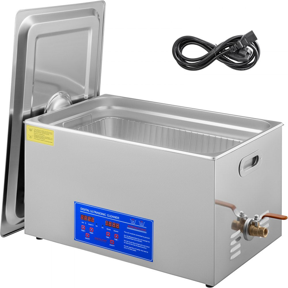 VEVOR 22L Industrial Ultrasonic Cleaner with Digital Timer&Heater 40kHz Professional Ultrasonic Cleaner 110V with Excellent Cleaning Effect for Wrench Tools Industrial Parts Mental Apparatus 