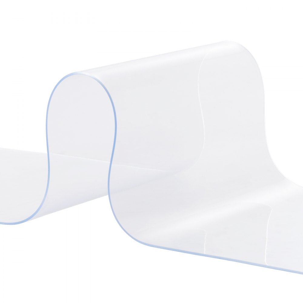 VEVOR Strip Curtain, 150' Length x 8" Width x 0.08" Thickness, Clear PVC Smooth Curtain Strip Door Bulk Roll, Plastic Door Strips for Doorways of Supermarket, Garage, Warehouse, Barn, Pet Animal House 