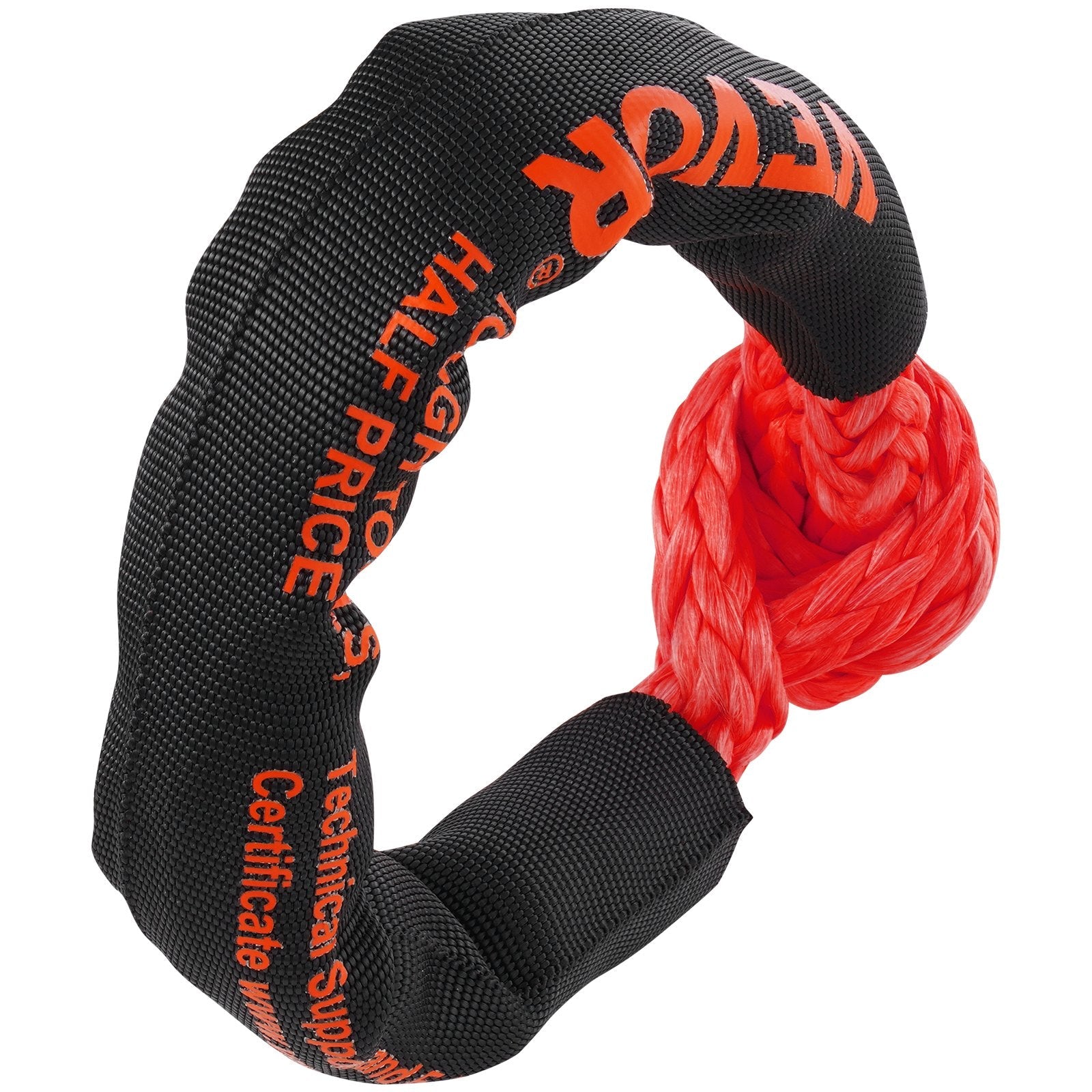 VEVOR Soft Shackle Synthetic Recovery Rope 2PCS 1/2"x22" 44092lbs Break Strength 