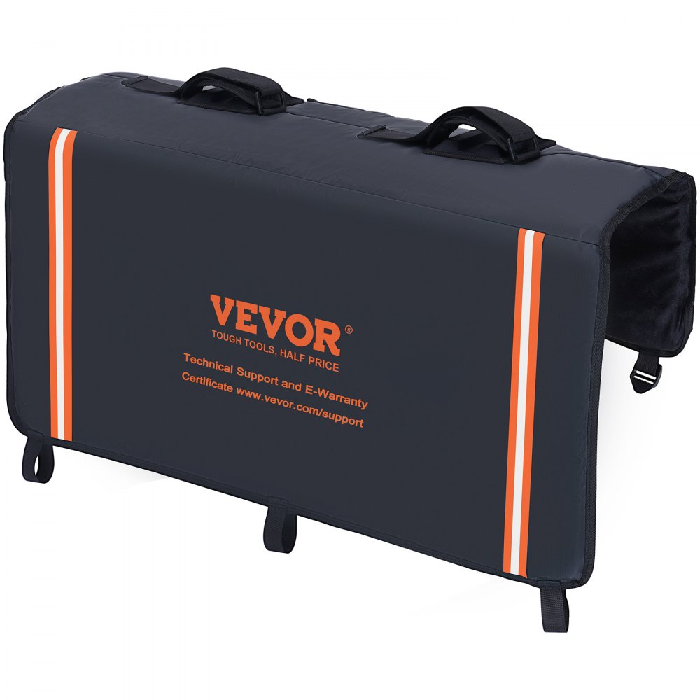 VEVOR Tailgate Bike Pad, 33" Truck Tailgate Pad Carry 2 Mountain Bikes, Tailgate Protection Pad with Reflective Strips and Tool Pockets, Universal Tailgate Pad for Small-Size Pickup Trucks 