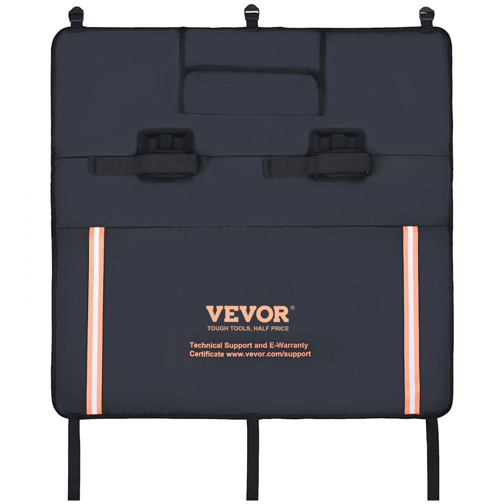 VEVOR Tailgate Bike Pad, 33" Truck Tailgate Pad Carry 2 Mountain Bikes, Tailgate Protection Pad with Reflective Strips and Tool Pockets, Universal Tailgate Pad for Small-Size Pickup Trucks 