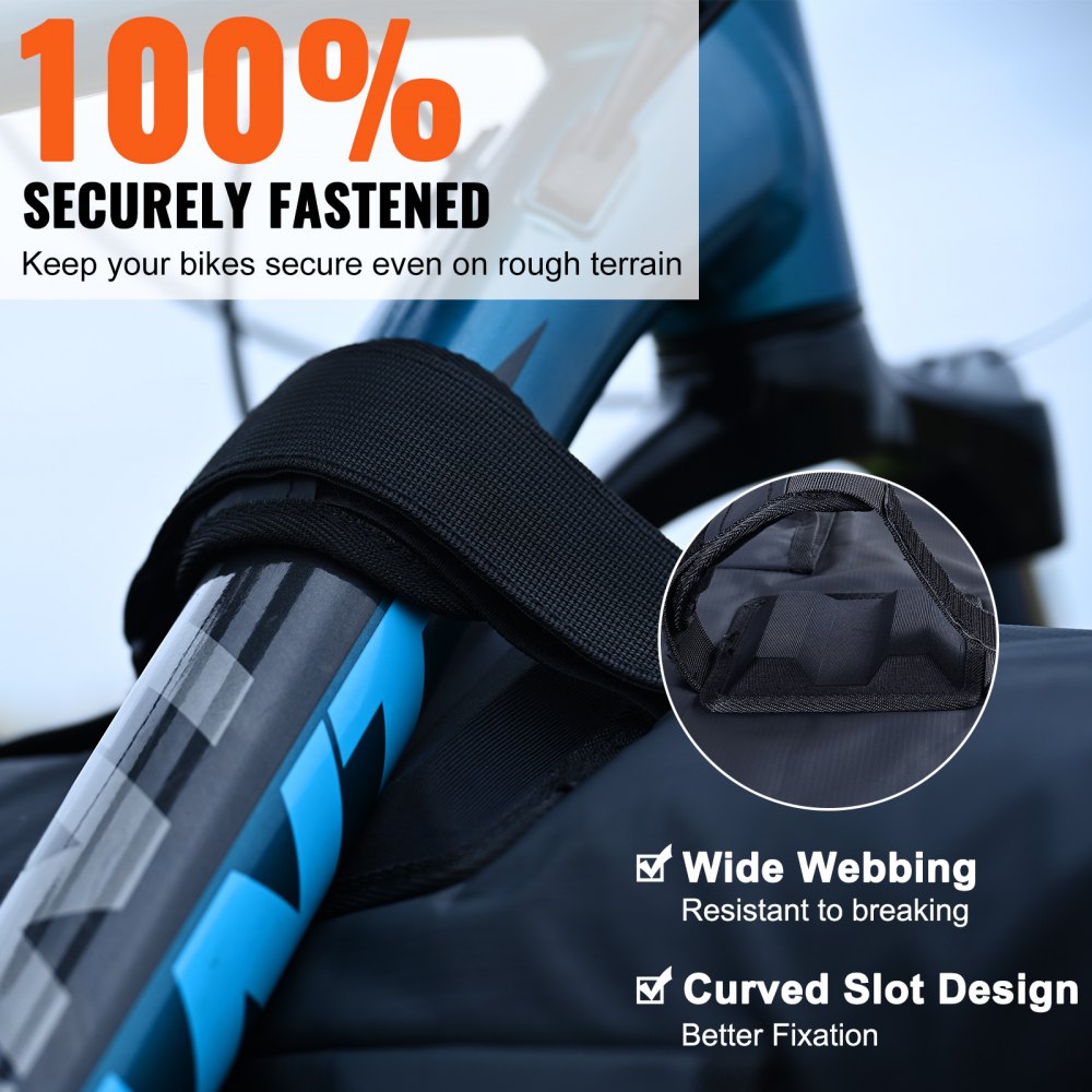 VEVOR Tailgate Bike Pad, 53" Truck Tailgate Pad Carry 5 Mountain Bikes, Tailgate Protection Pad with Reflective Strips and Tool Pockets, Tailgate Pad with Camera Opening for Mid-Size Pickup Trucks 