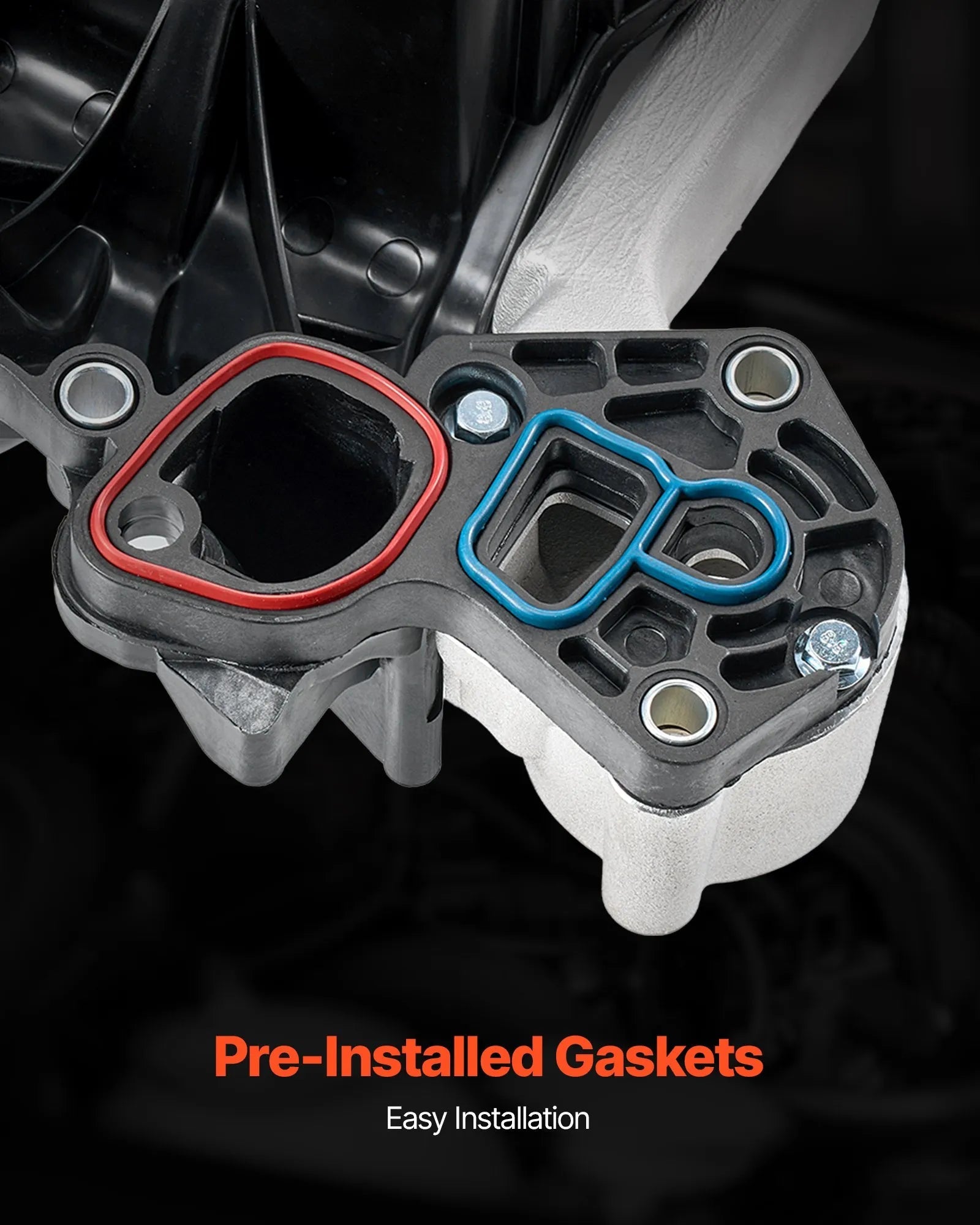 VEVOR Intake Manifold, with Gasket, Engine Intake Manifold Assembly Compatible with 2007-2008 Ford F-150 / E-150 / E-250, Automotive Engine Replacement Kit Replace 615-375, 7L3Z-9424-B, 7L3Z-9424-F 