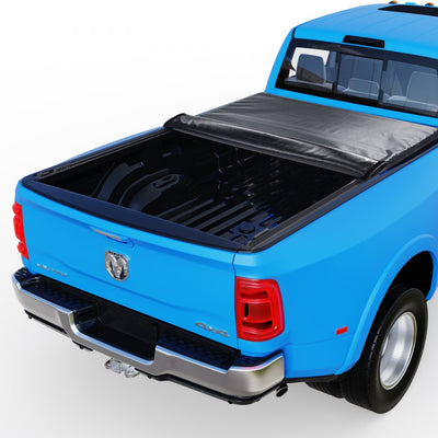 VEVOR Truck Bed Cover, Roll Up Truck Bed Tonneau Cover, Compatible with 2002-2018 Dodge Ram 1500, 2003-2024 2500 3500, 2019-2024 Classic, for 6.4 x 5.5 ft Bed, Soft PVC material, Roll Up Tonneau Cover 
