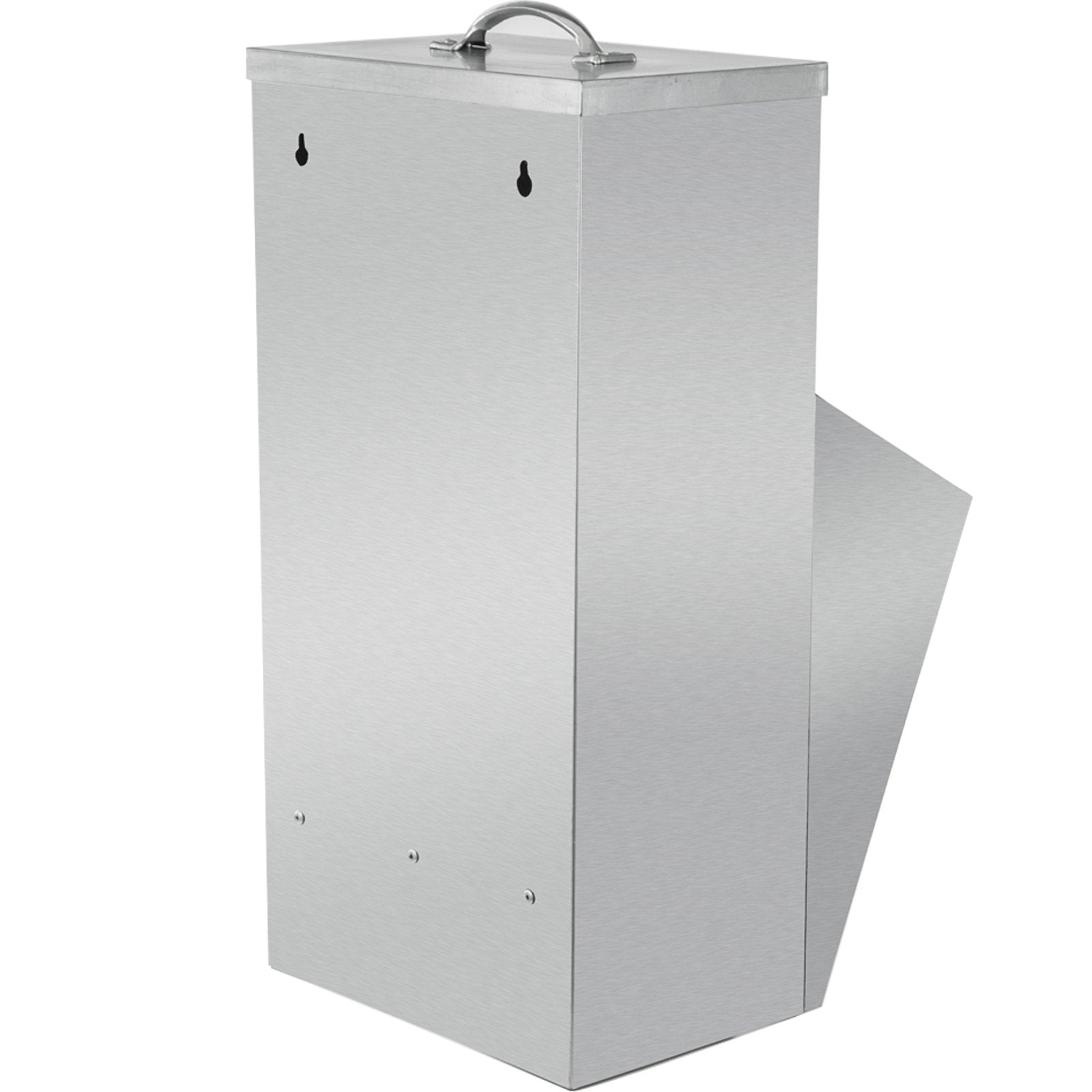 VEVOR Galvanized Poultry Feeder Holds 25lbs of Feed Chicken Feeders No Waste 12.9x8.3x18.9in Hanging Chicken Feeder with Lid Weatherproof Outdoor Coop Food Dispenser for Duck 