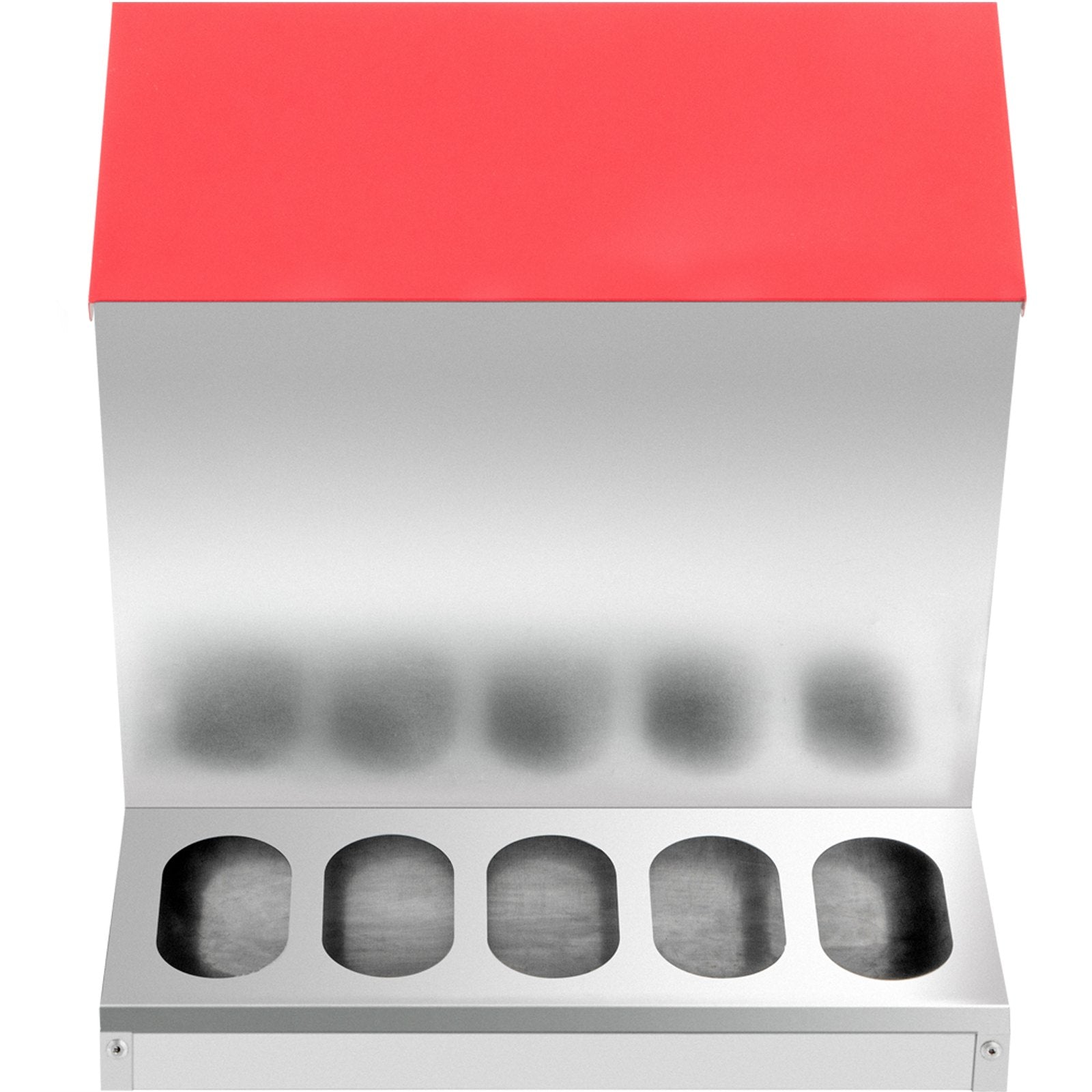 VEVOR Galvanized Poultry Feeder 25lbs Capacity Chicken Feeder No Waste 22lbs Chicken Feeder with Lid 11.75x11.75x15.75in Chicken Feeder and Water for 10 Chickens Automatic Poultry Feeder Outdoor 