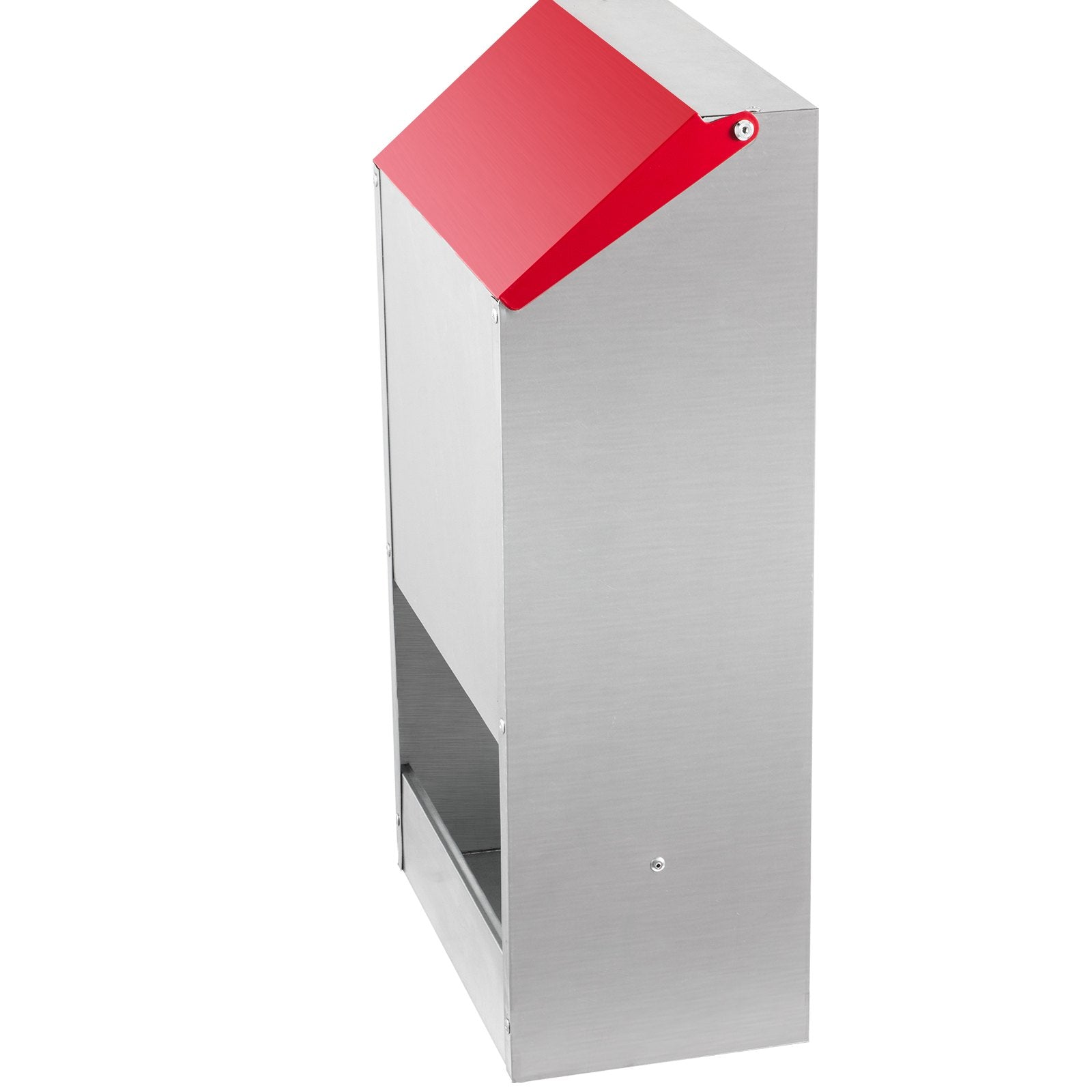 VEVOR Galvanized Poultry Feeder Holds 30lbs of Feed Chicken Feeders No Waste 13.8x8.3x17.7in Hanging Chicken Feeder with Lid Weatherproof Outdoor Coop Food Dispenser for Duck 
