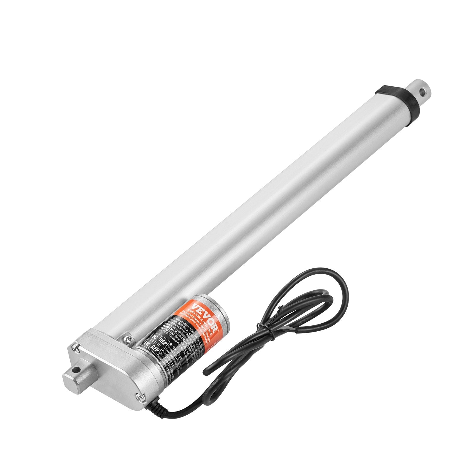 VEVOR Linear Actuator 12V, 12 Inch High Load 330lbs/1500N Linear Actuator, 0.19"/s Linear Motion Actuator with Mounting Bracket and IP54 Protection 